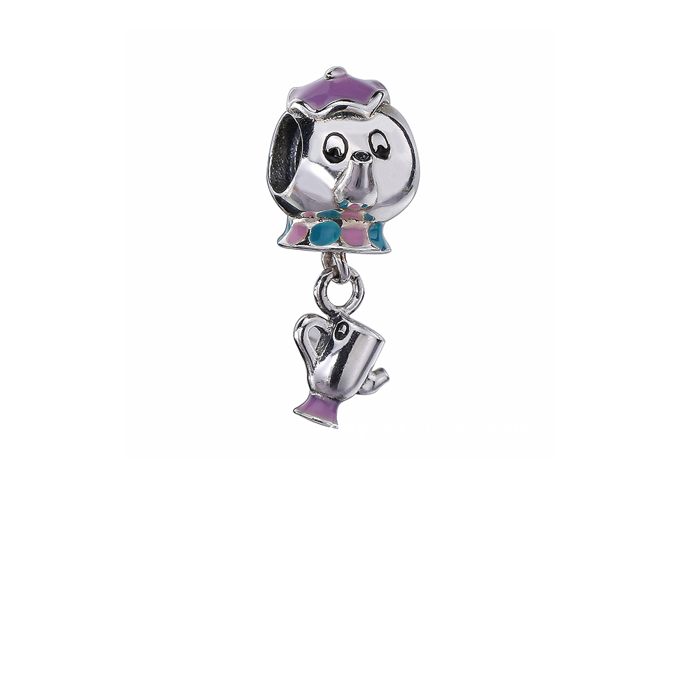 charm pandora de prata disney sra potts chip