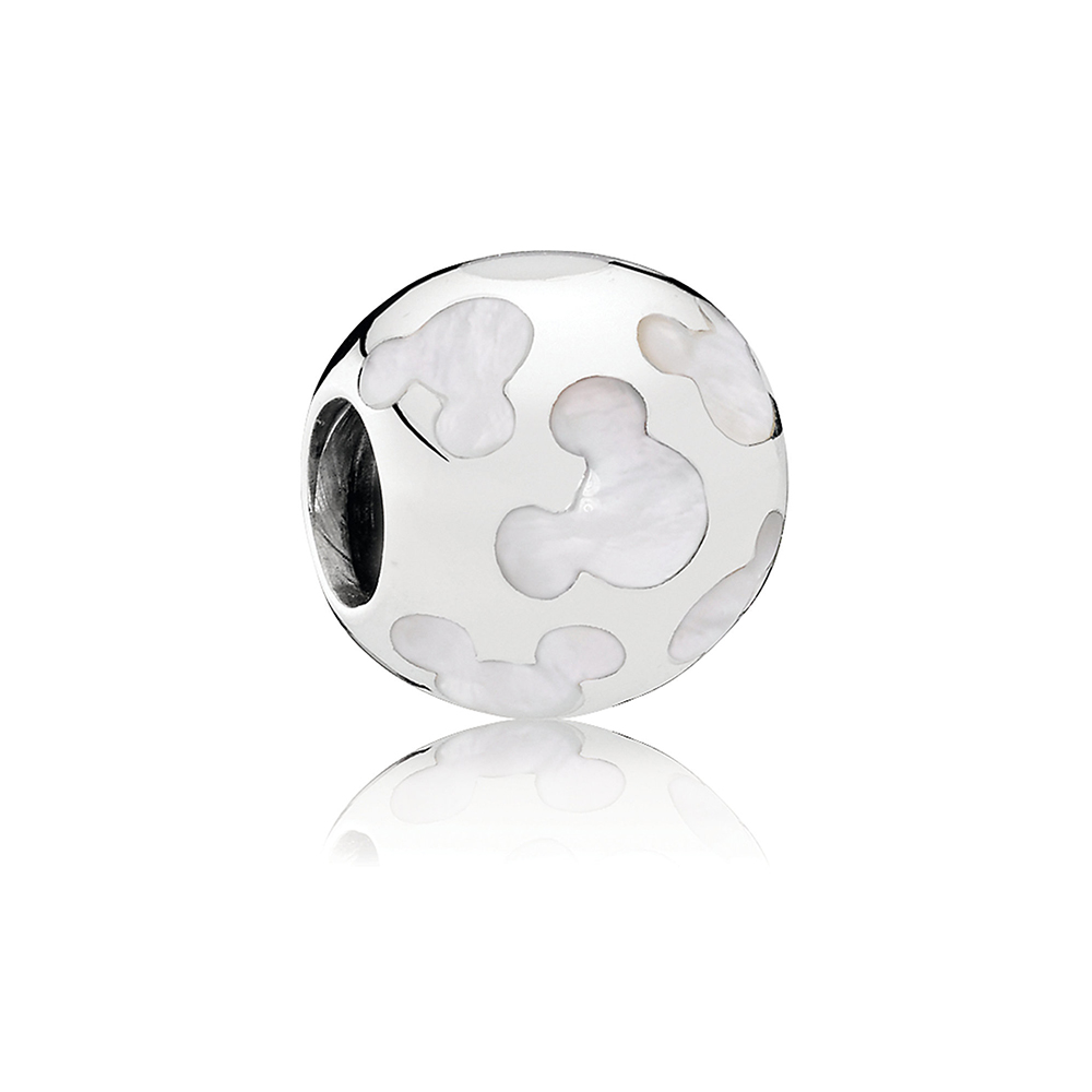 charm pandora de prata disney ícone de mãe de pérola mickey mouse
