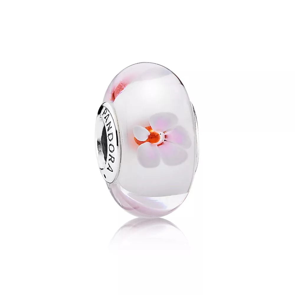 Charm PANDORA de Prata e Murano Flor de Cerejeira - 790947