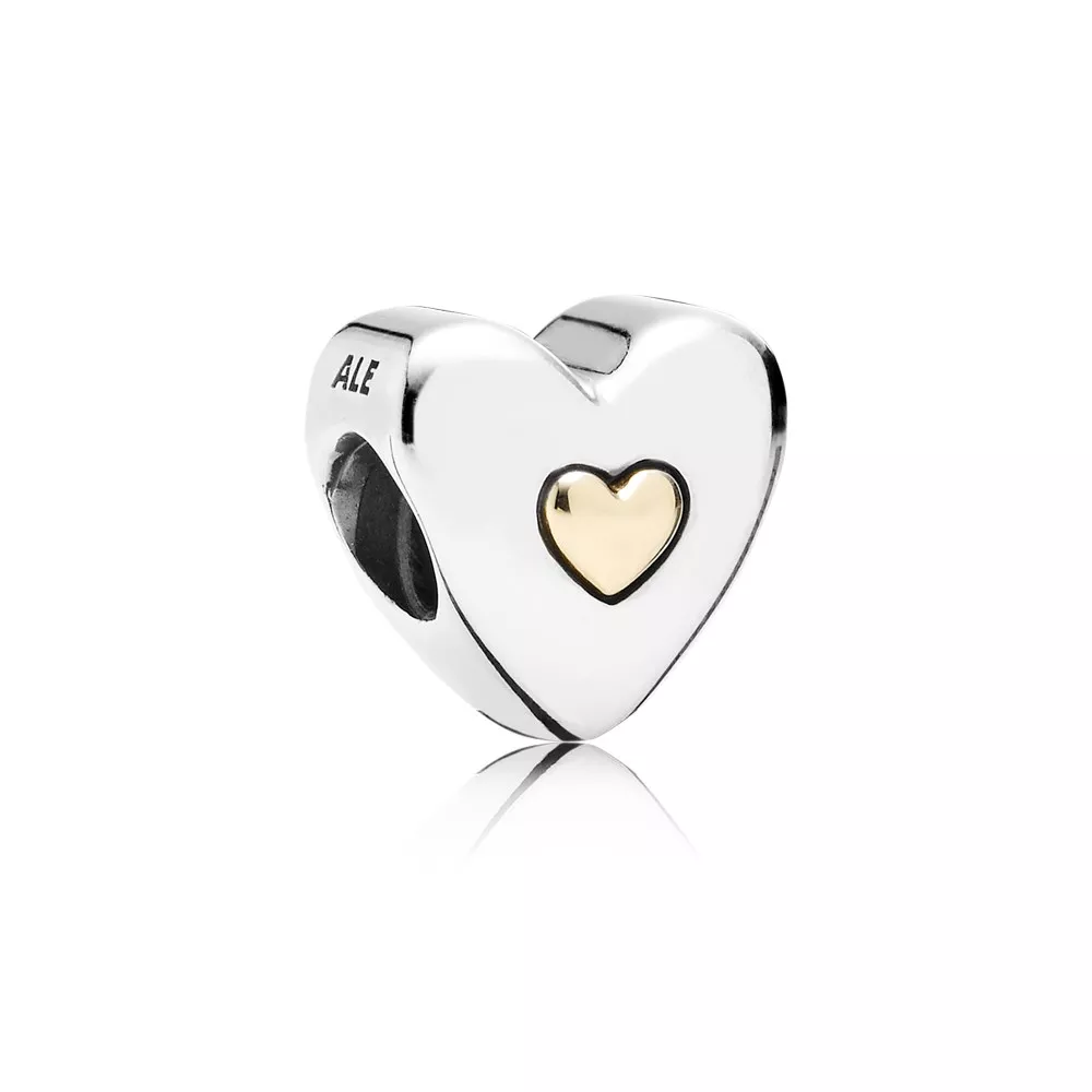 charm pandora de prata e ouro feliz aniversário 791290