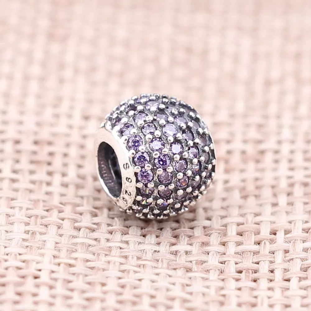 Charm PANDORA de Prata e Pavê de Zircônias Vermelho - 791051CZR