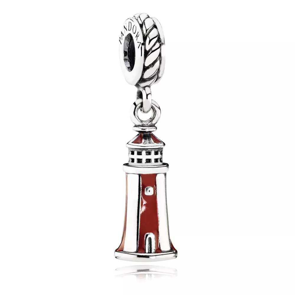 Charm PANDORA de Prata Esmaltado Farol - 791137EN42