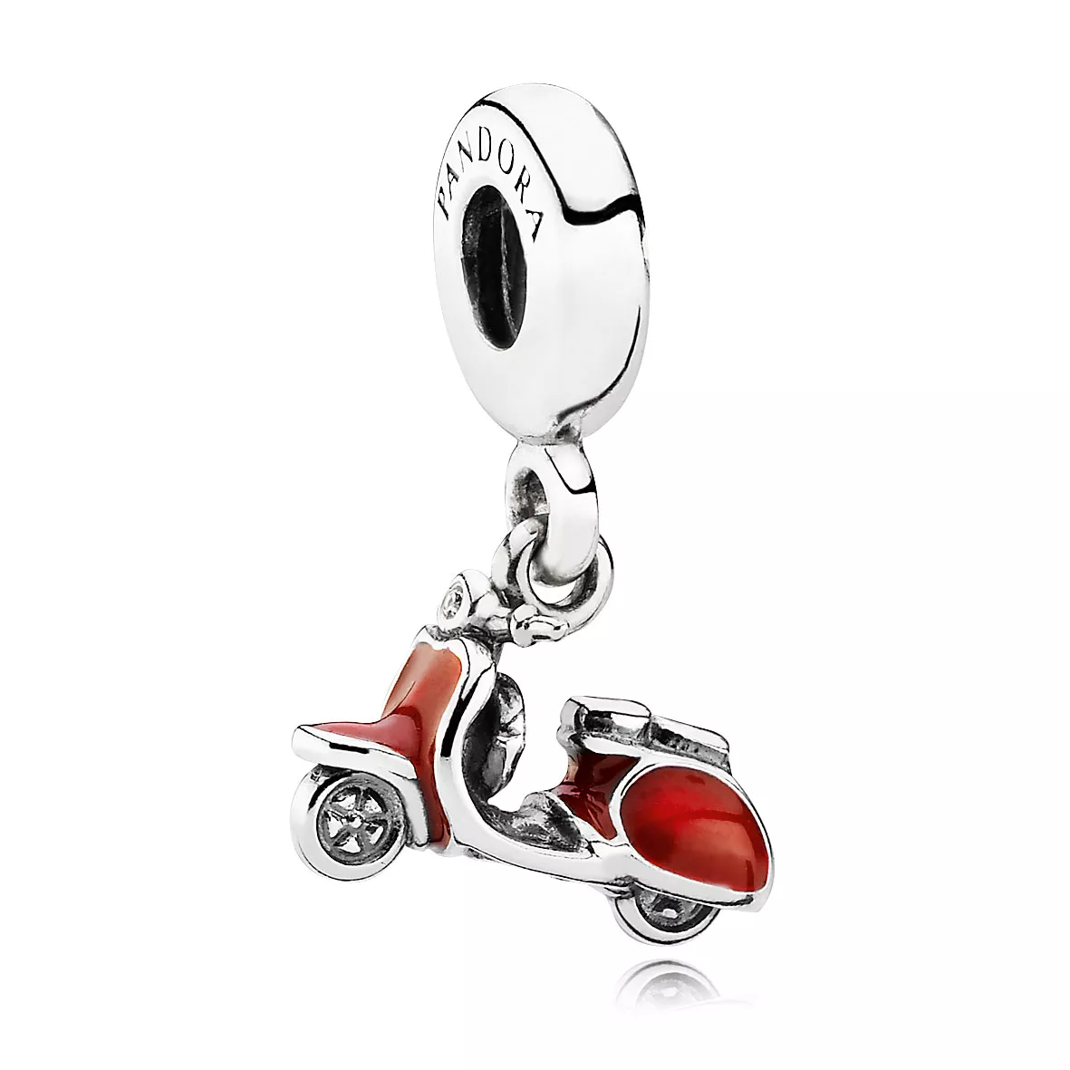 Charm PANDORA de Prata Esmaltado Pendente Scooter - 791140EN42
