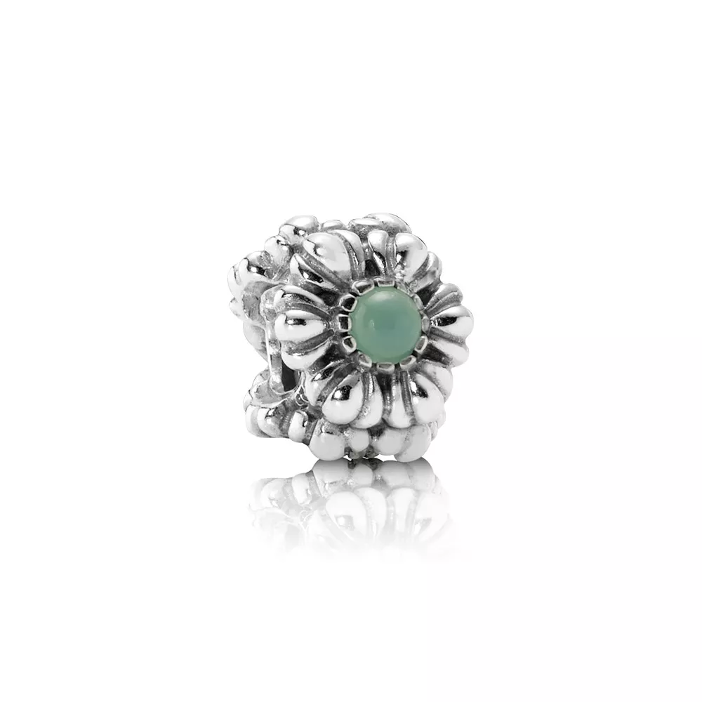 Charm PANDORA de Prata Flor Crisopraso - 790580CH