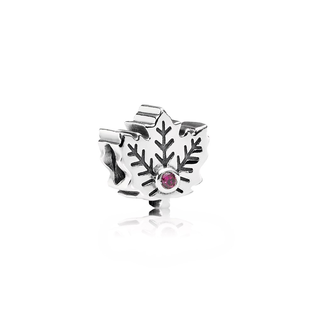 charm pandora de prata folha maple 791215sru