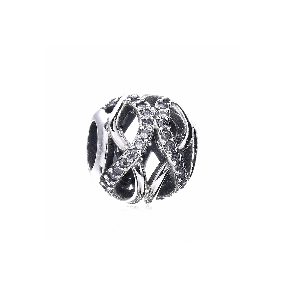 charm pandora de prata galáxia cintilante a céu aberto