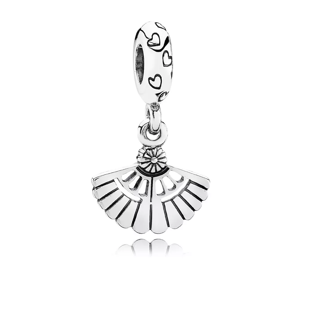 charm pandora de prata leque do amor 791110