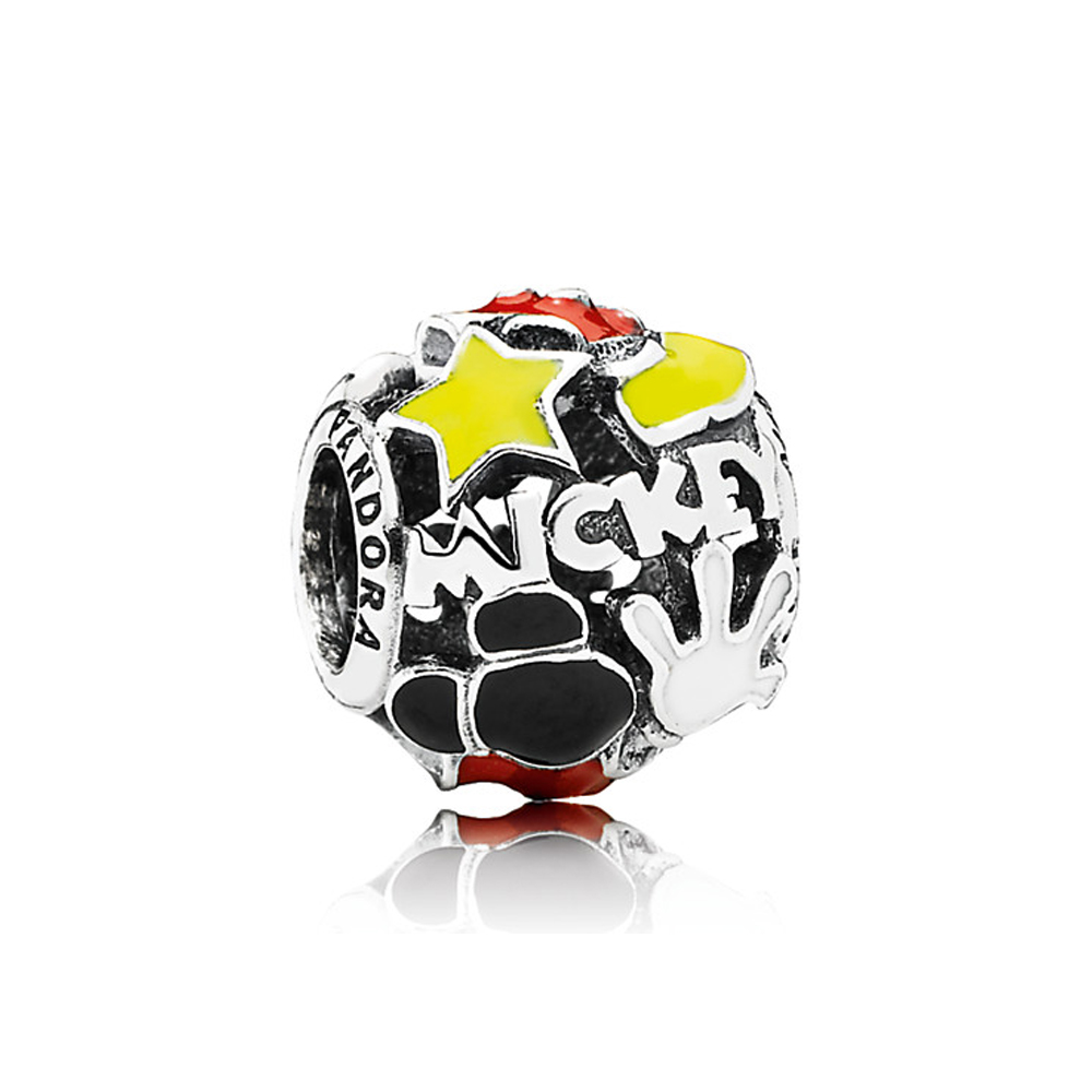 charm pandora de prata mickey mouse mickey mania