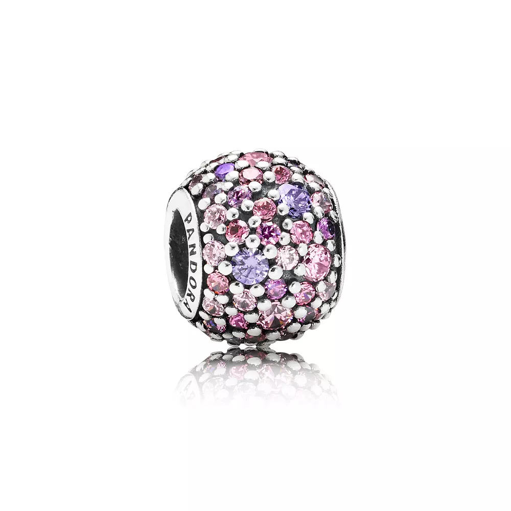 Charm PANDORA de Prata Pavê Mix de Cores - 791261ACZMX