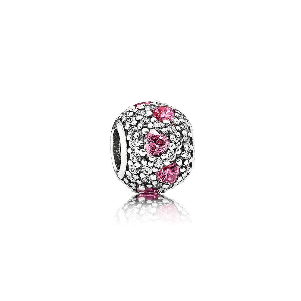 charm pandora de prata pavê sonho de amor 791249czs