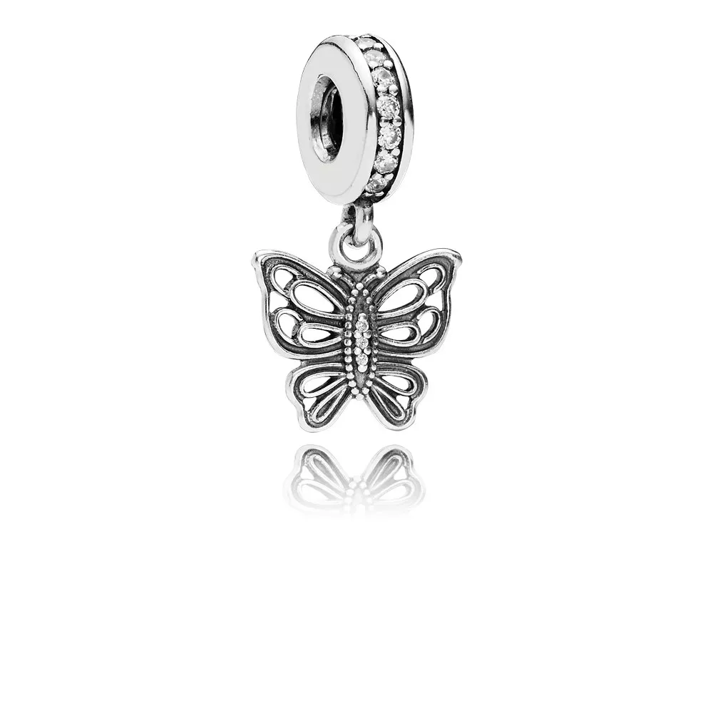 Charm PANDORA de Prata Pendente Delicada Borboleta - 791255CZ