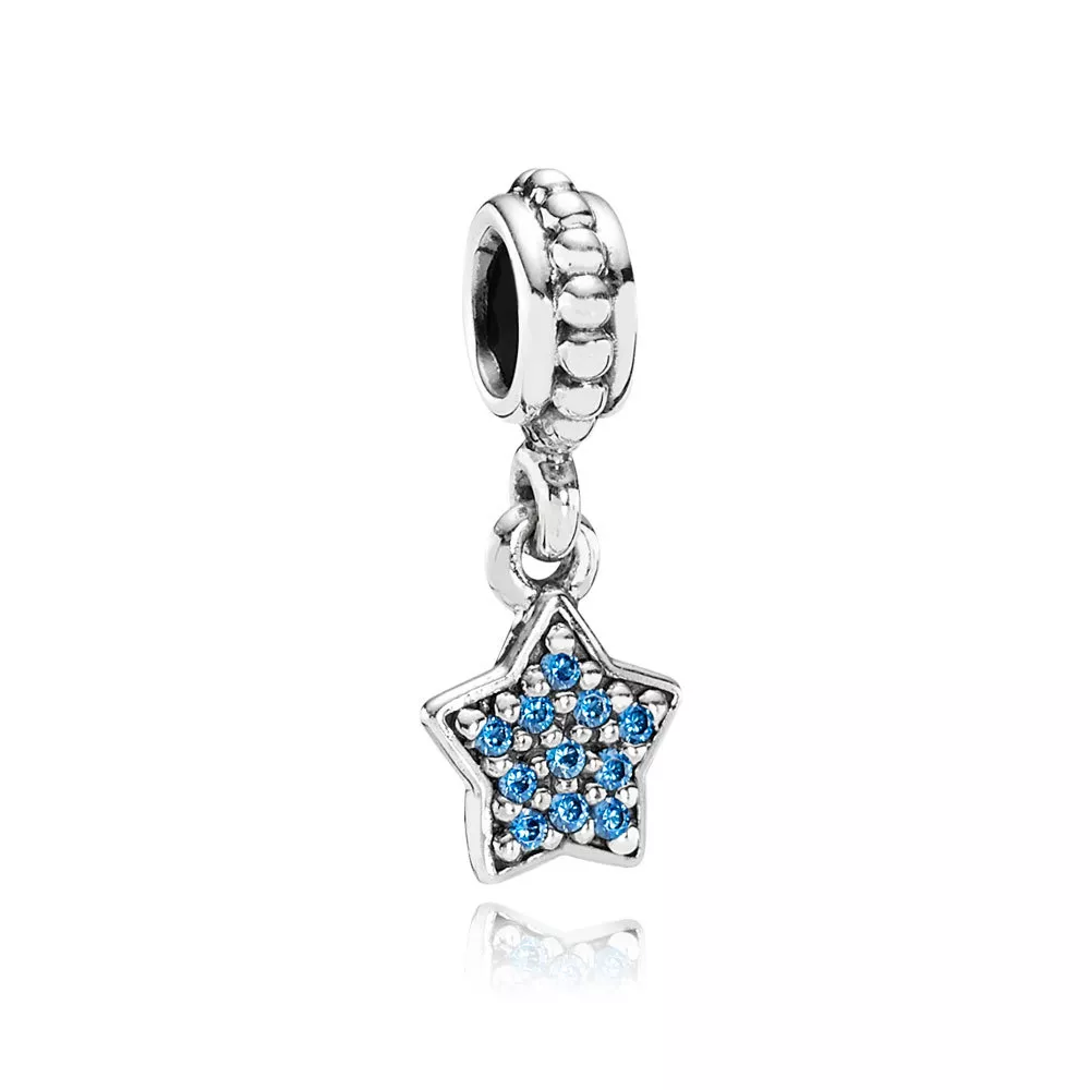 Charm PANDORA de Prata Pendente Estrela de Pavê Azul - 791024CZB