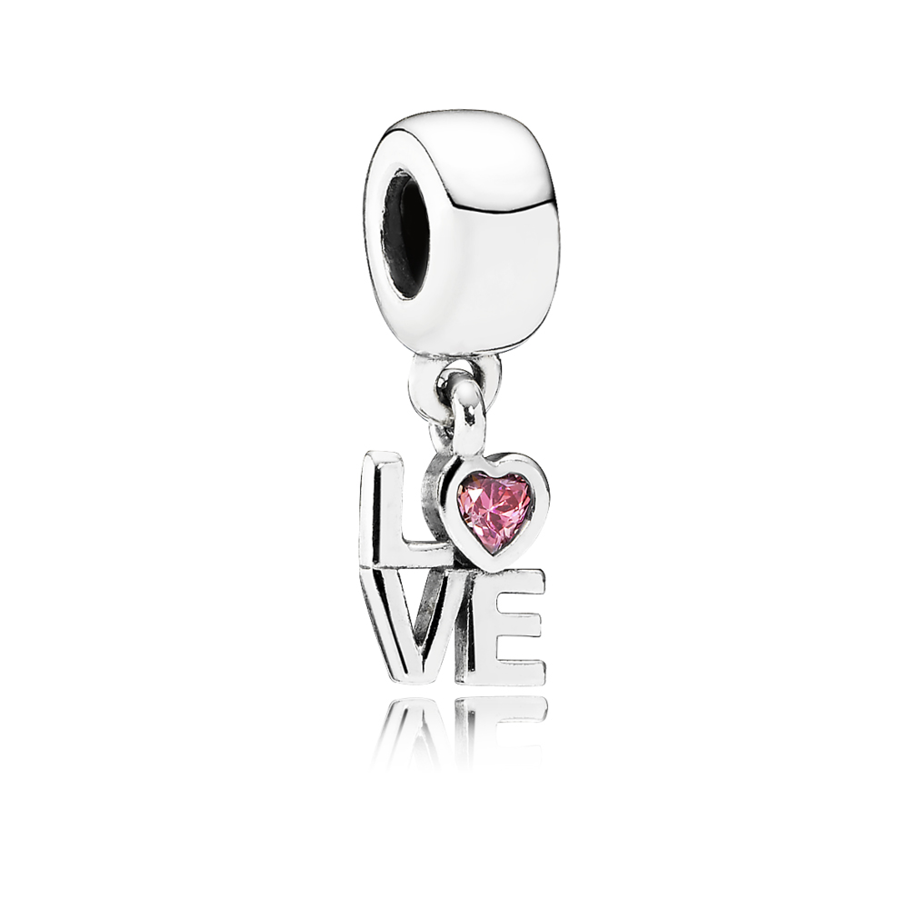 charm pandora de prata pendente love 791253czs