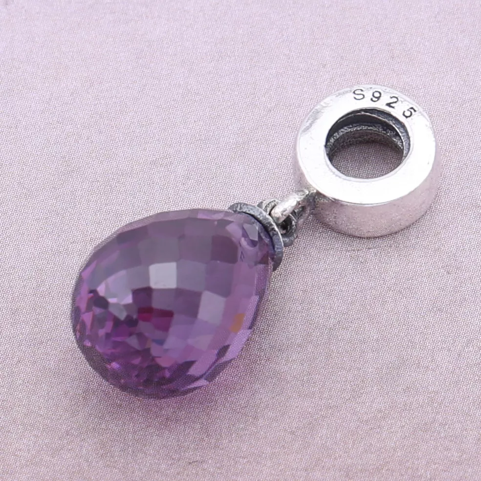 Charm PANDORA de Prata Pendente Murano Facetado Lilás - 791602CPE