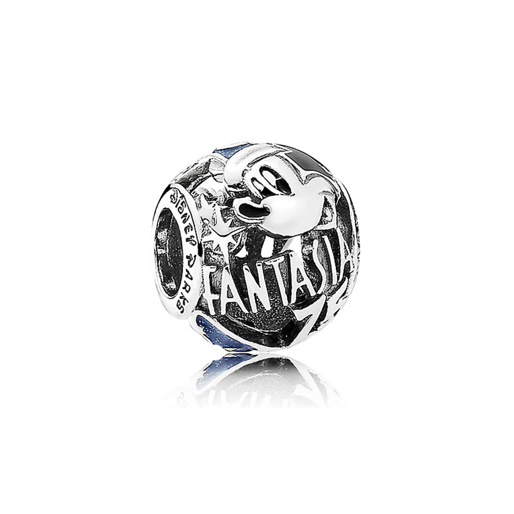charm pandora de prata sorcerer mickey fantasia 75º aniversário