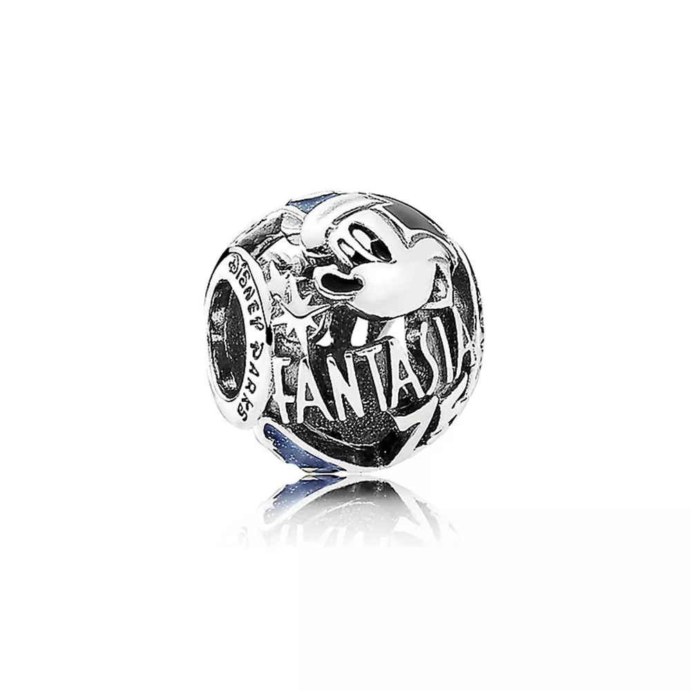 charm pandora de prata sorcerer mickey fantasia 75º aniversário