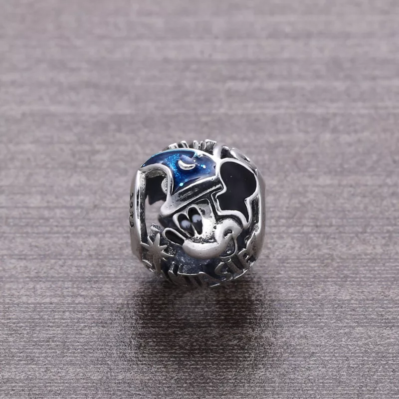 Charm Pandora de prata Sorcerer Mickey Fantasia 75º Aniversário