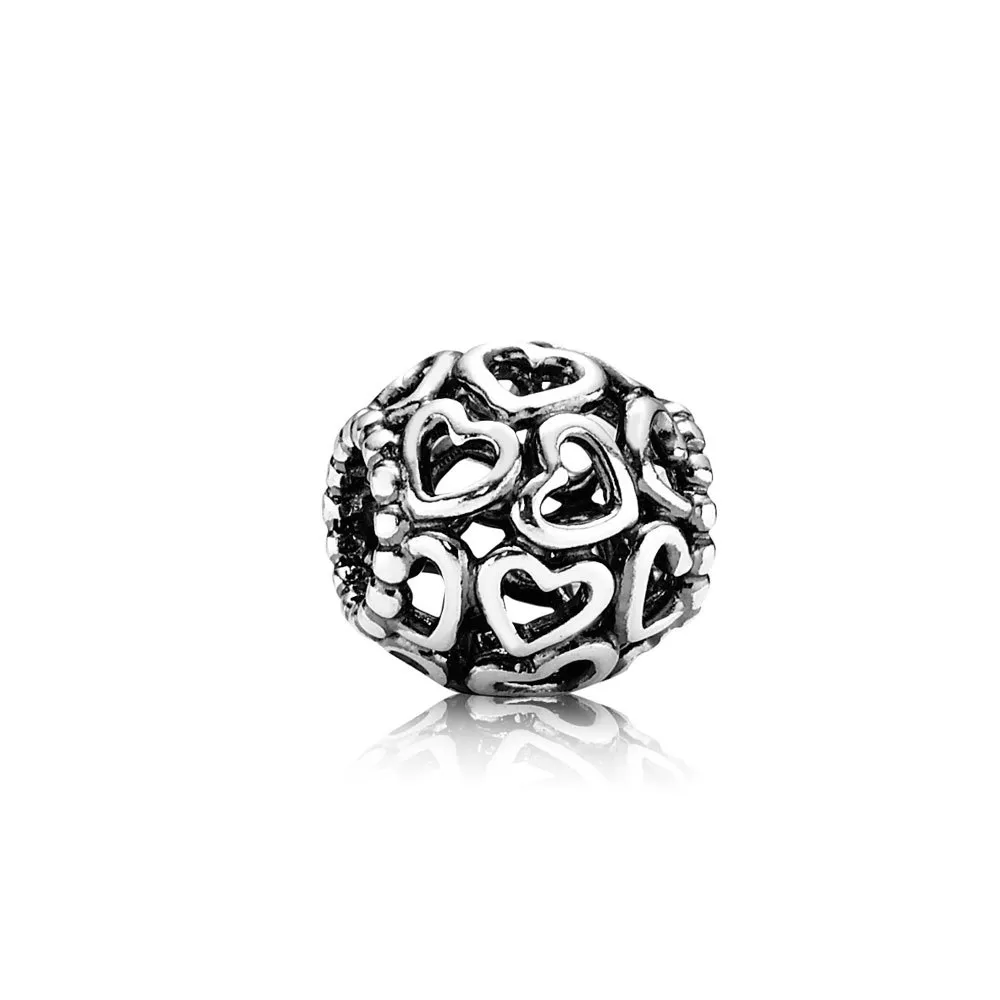 Charm PANDORA de Prata Vazado Corações - 790964