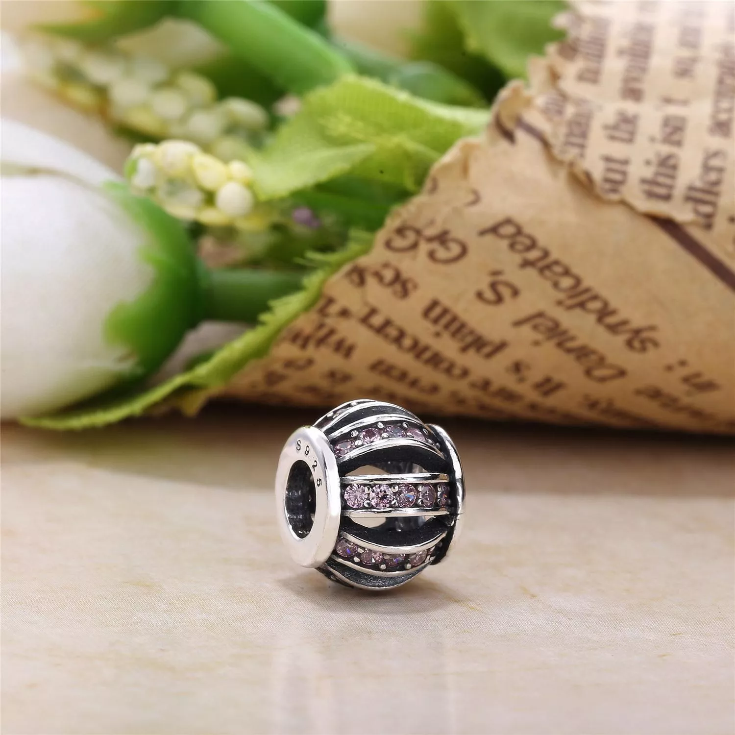 Charm PANDORA de Prata Vazado Pavê - 791115CZ