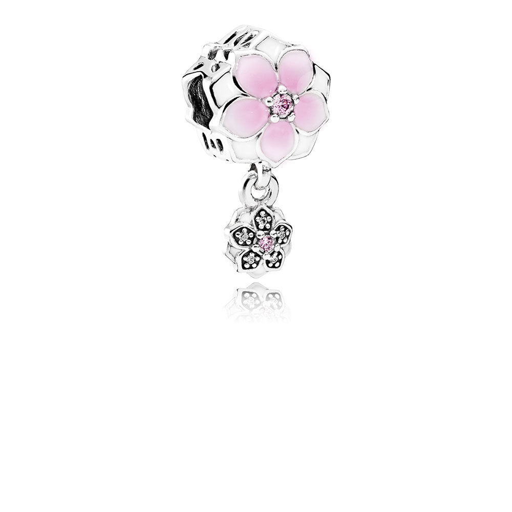 charm pandora flor de magnólia duplo 792077pcz