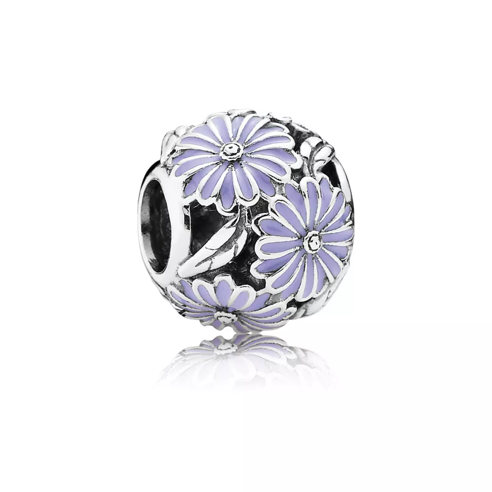 Charm PANDORA Flor de Margarida Lilás - 791487EN66