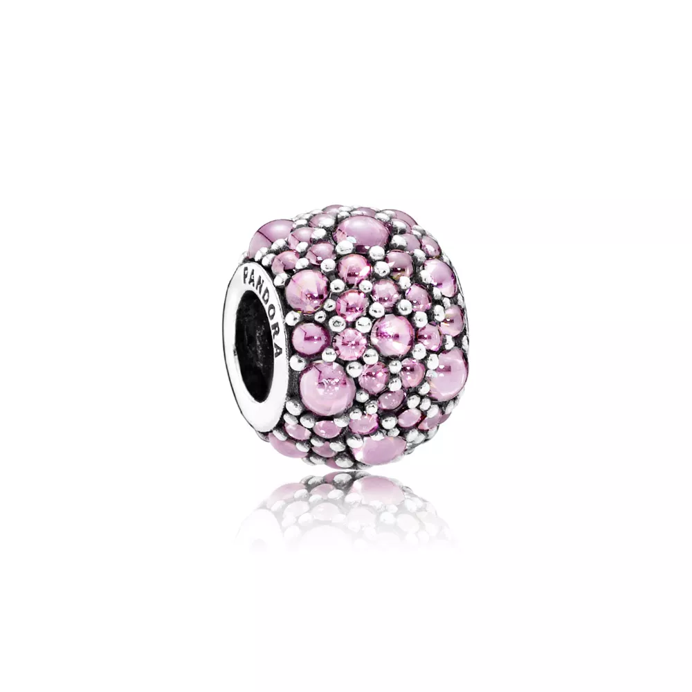 charm pandora gotas de orvalho rosa 791755pcz