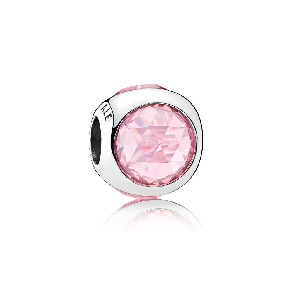 charm pandora gotas radiantes rosa 792095pcz