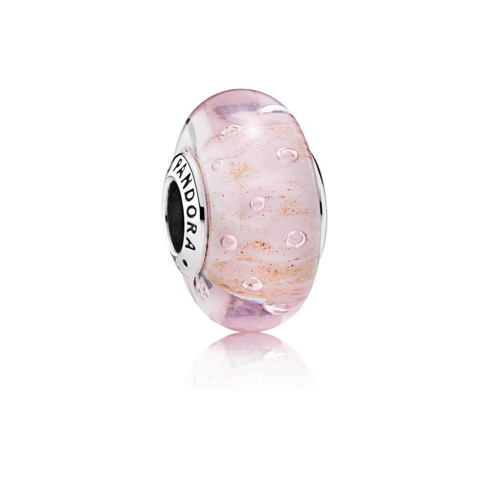 charm pandora murano bolhas brilhantes rosa 791670