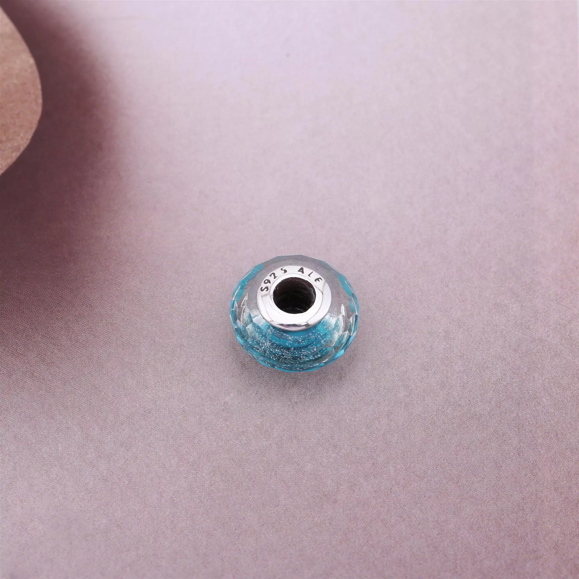 Charm PANDORA Murano Facetado Verde-Mar - 791655