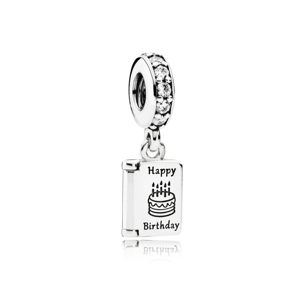 charm pandora parabéns para você 791723cz