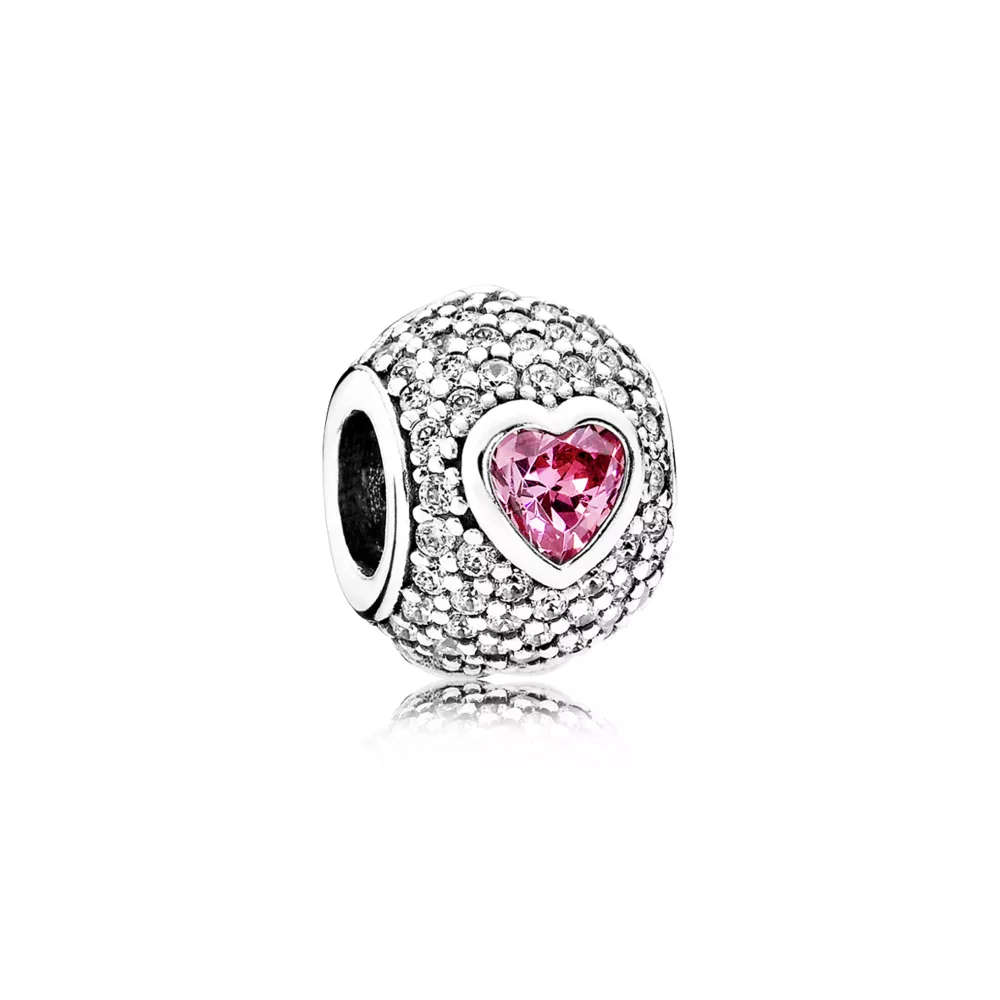 Charm PANDORA Pavê Coração Carinhoso - 791815CZS