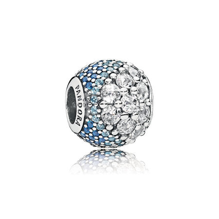 charm pandora pavê exuberante azul 797032nabmx