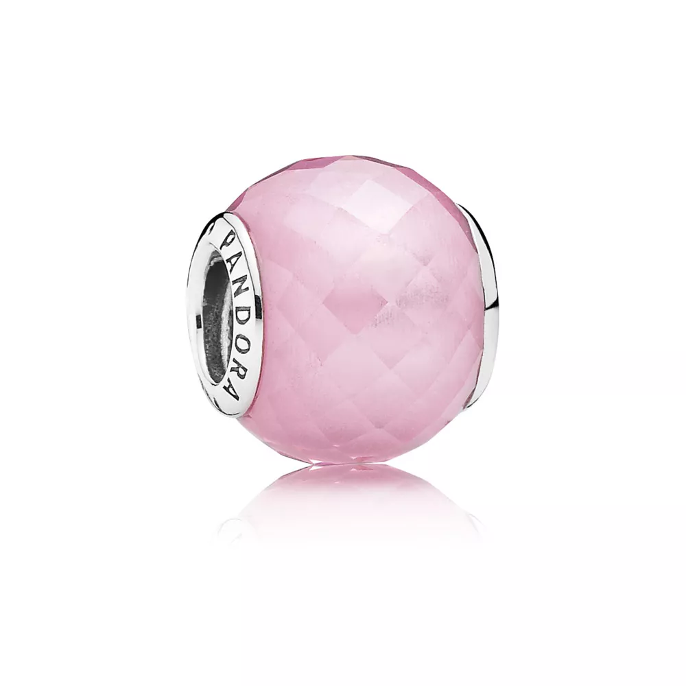 charm pandora petit facetado rosa 791499pcz