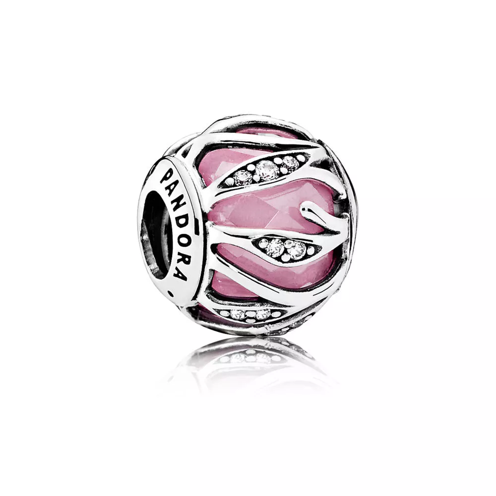 charm pandora petit facetado rosa brilho da natureza 791969pcz