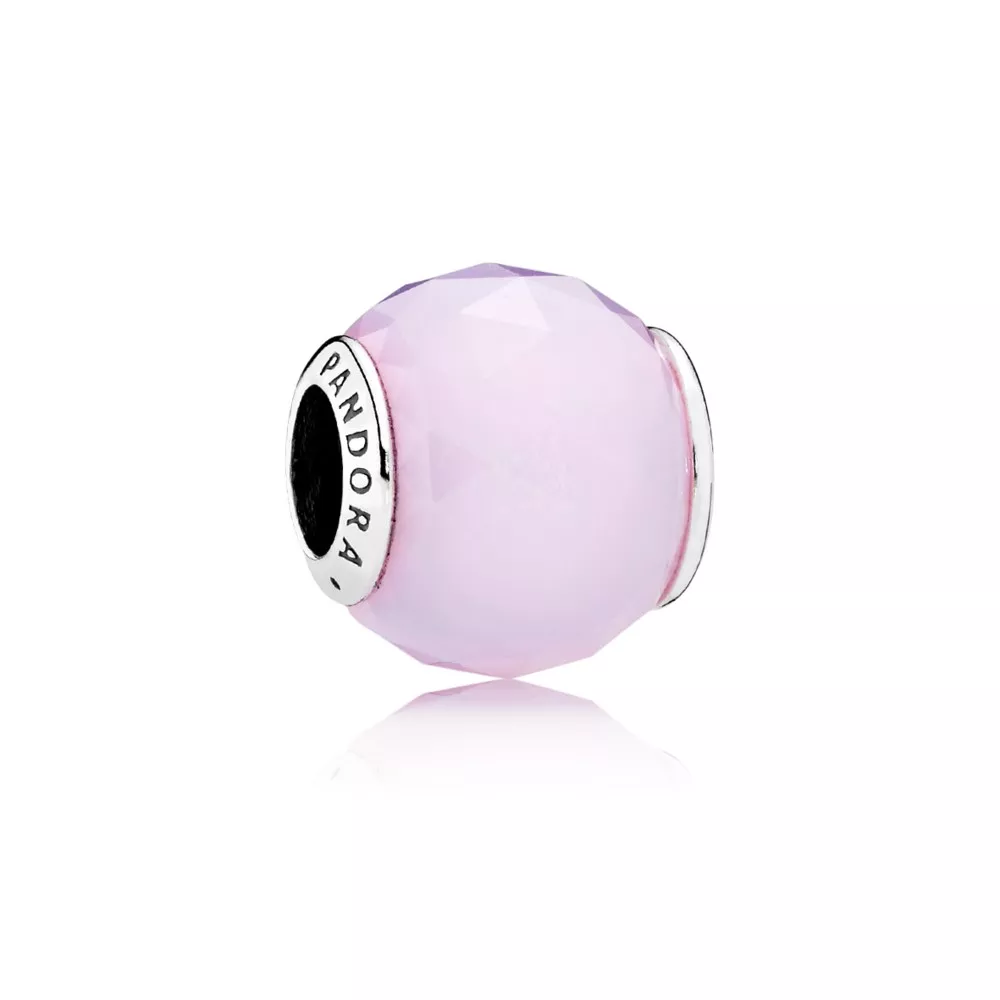 charm pandora petit facetado rosa opalescente 791722nop