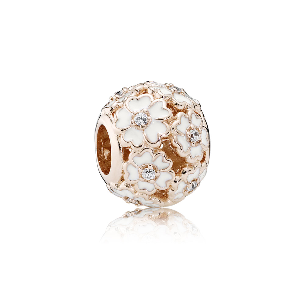 charm pandora rose esmaltado flores do campo 781488en12