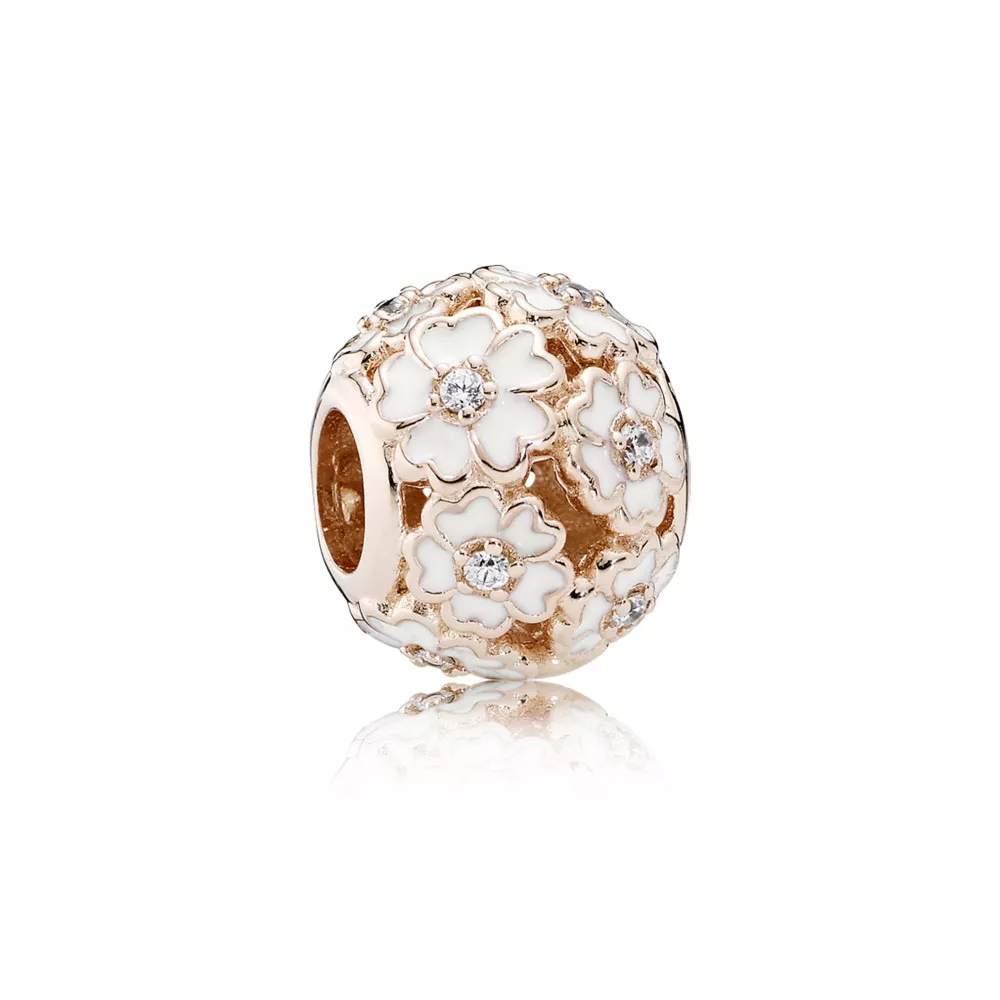 charm pandora rose esmaltado flores do campo 781488en12