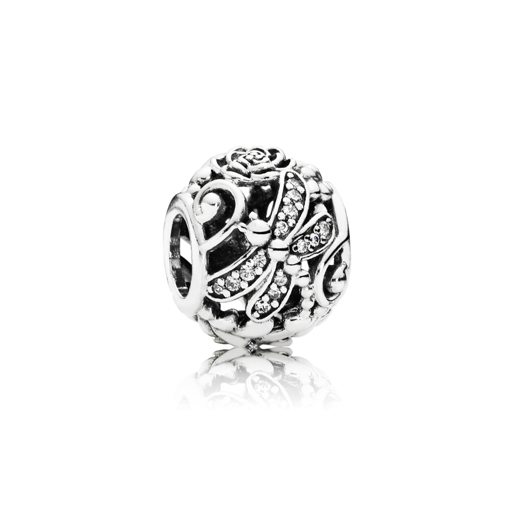 charm pandora vazado delicadas libélulas 791733cz