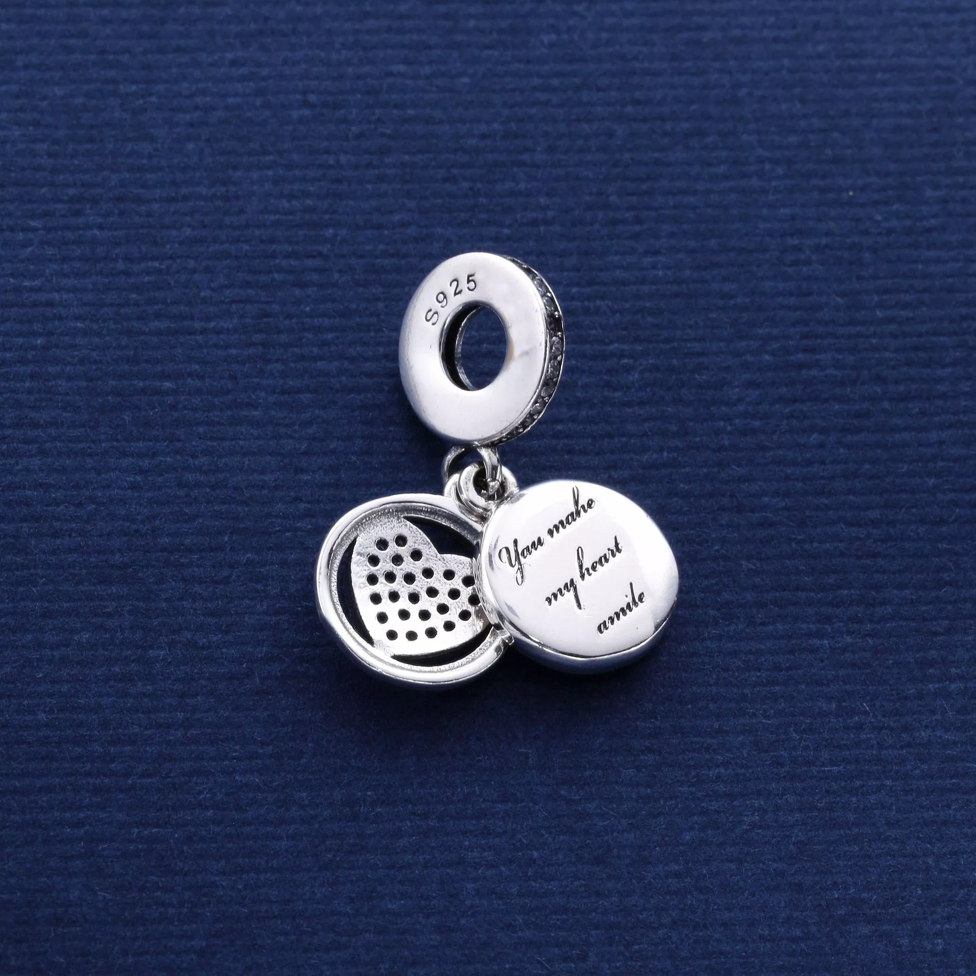 Charm Pendente PANDORA "Você faz meu coração sorrir" - 792149EN24