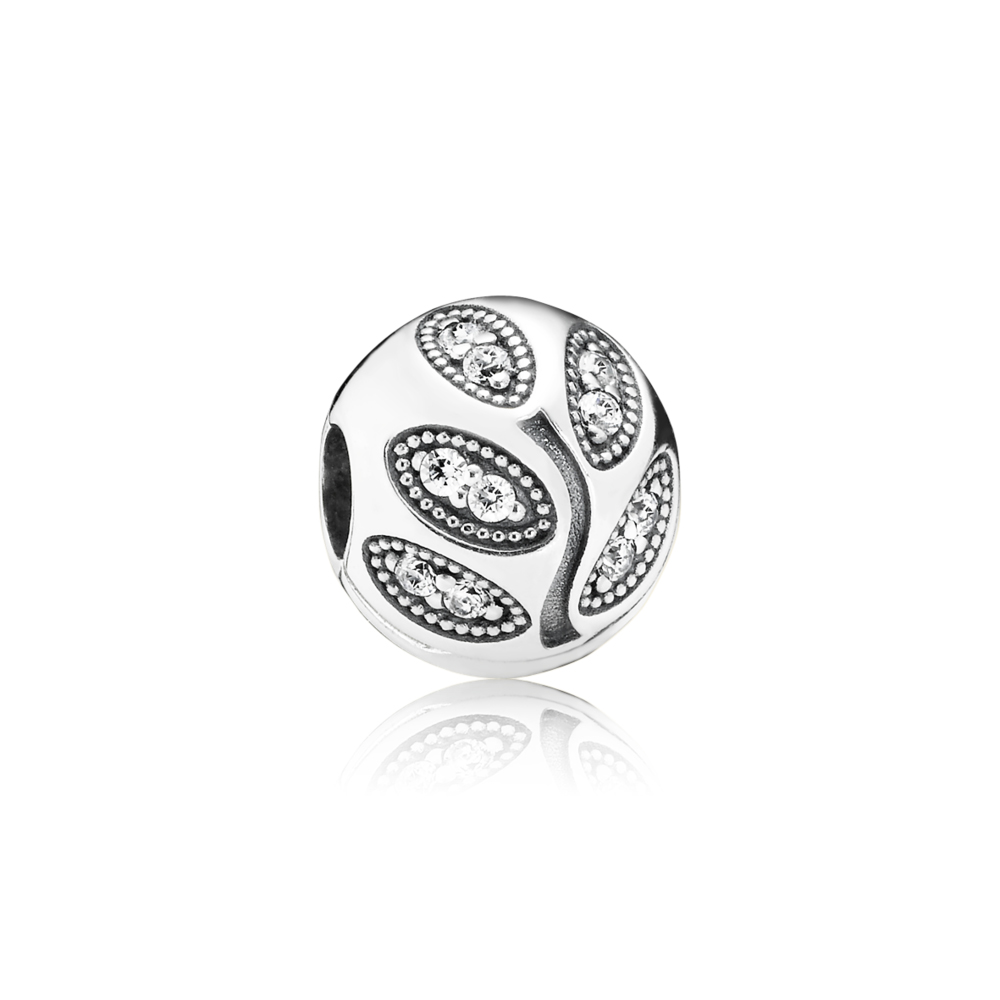 clip pandora delicada folha encantada 791416cz