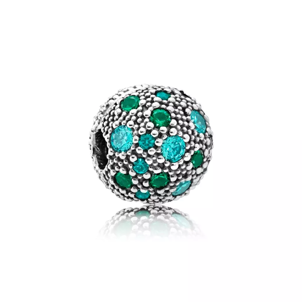 clipe pandora brilho do oceano 791286mczmx