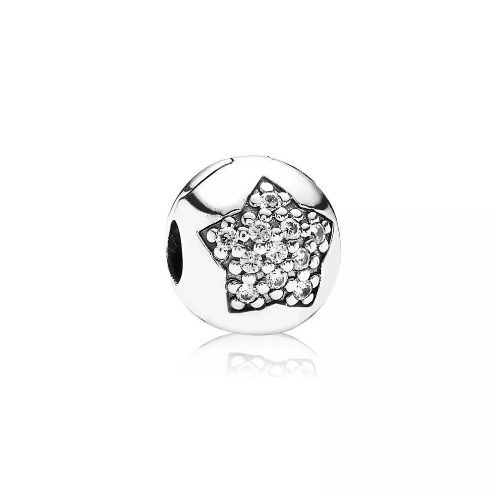 Clipe PANDORA de Prata Estrela de Pavê - 791056CZ