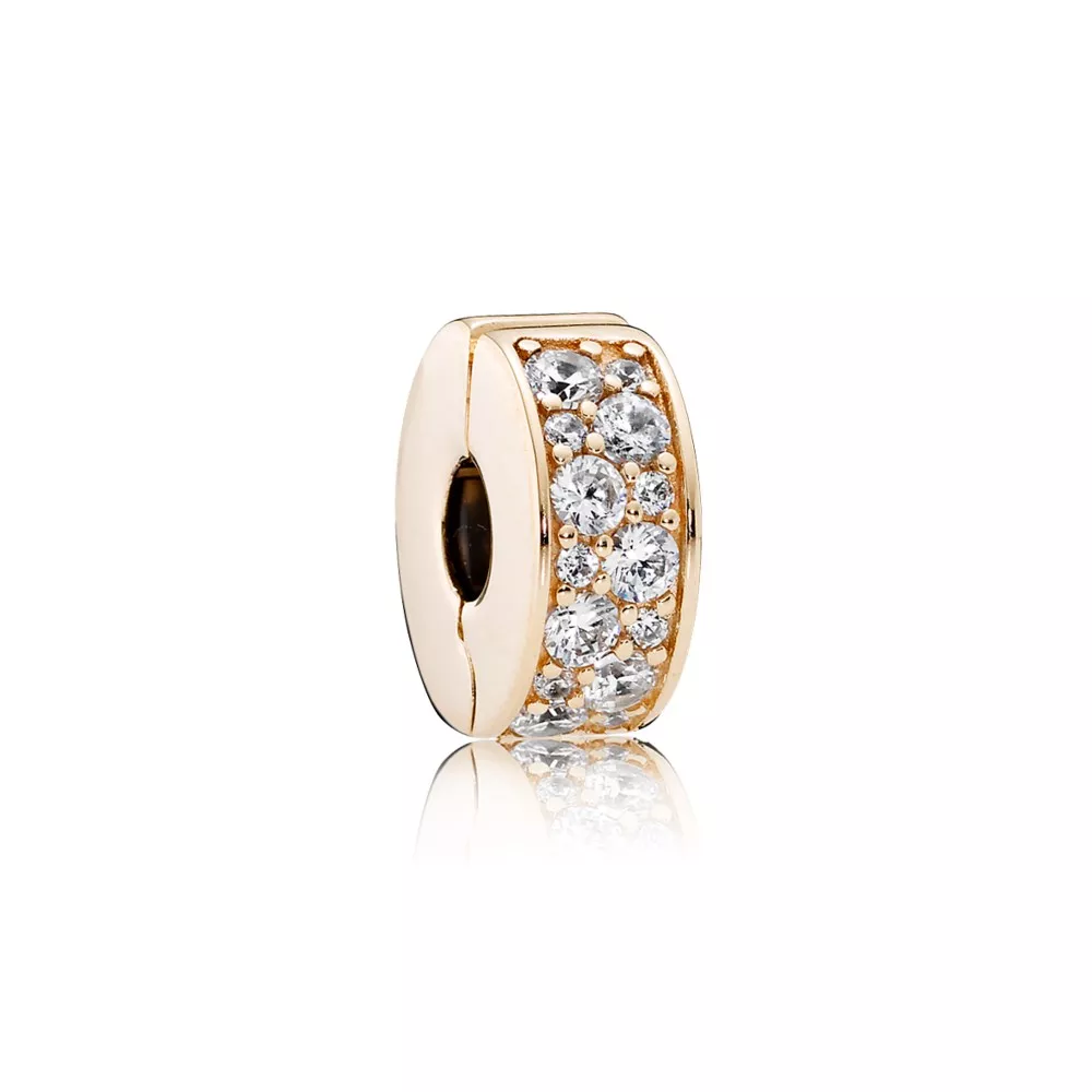 clipe pandora elegância de ouro