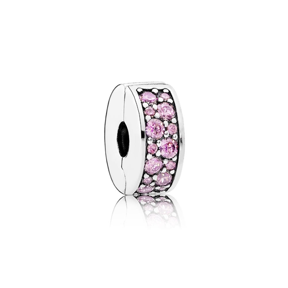 clipe pandora elegância rosa 791817pcz