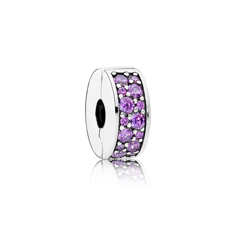 clipe pandora elegância roxo 791817cfp