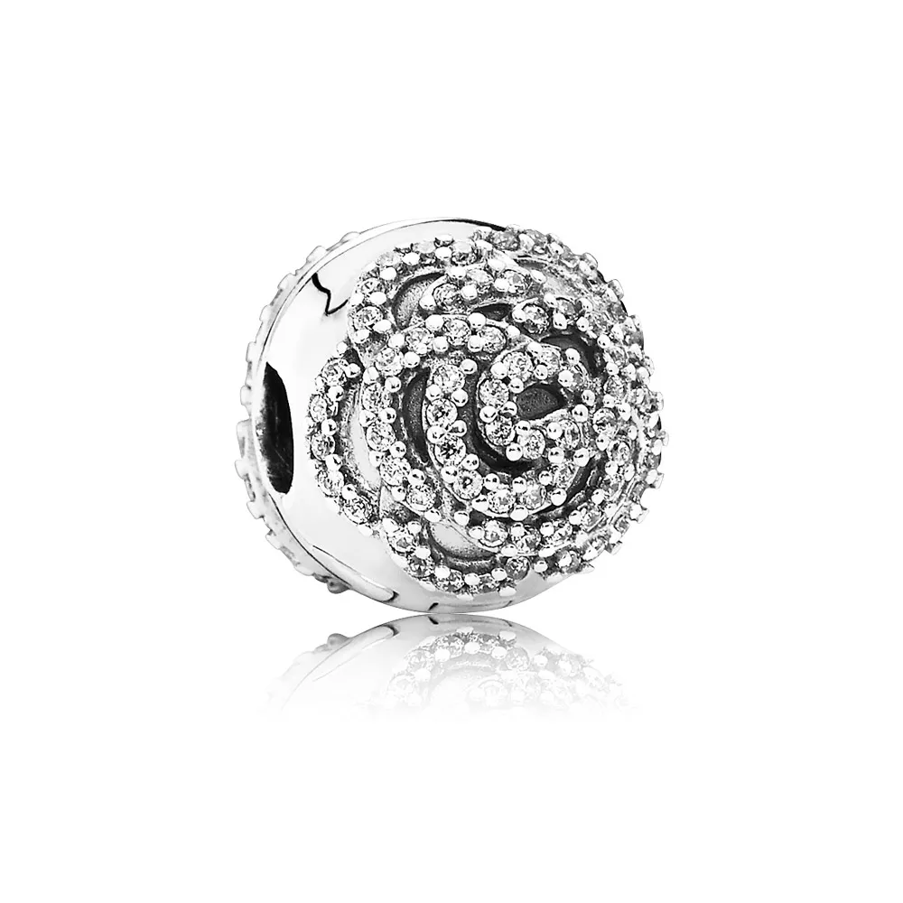 clipe pandora rosa brilhante 791529cz