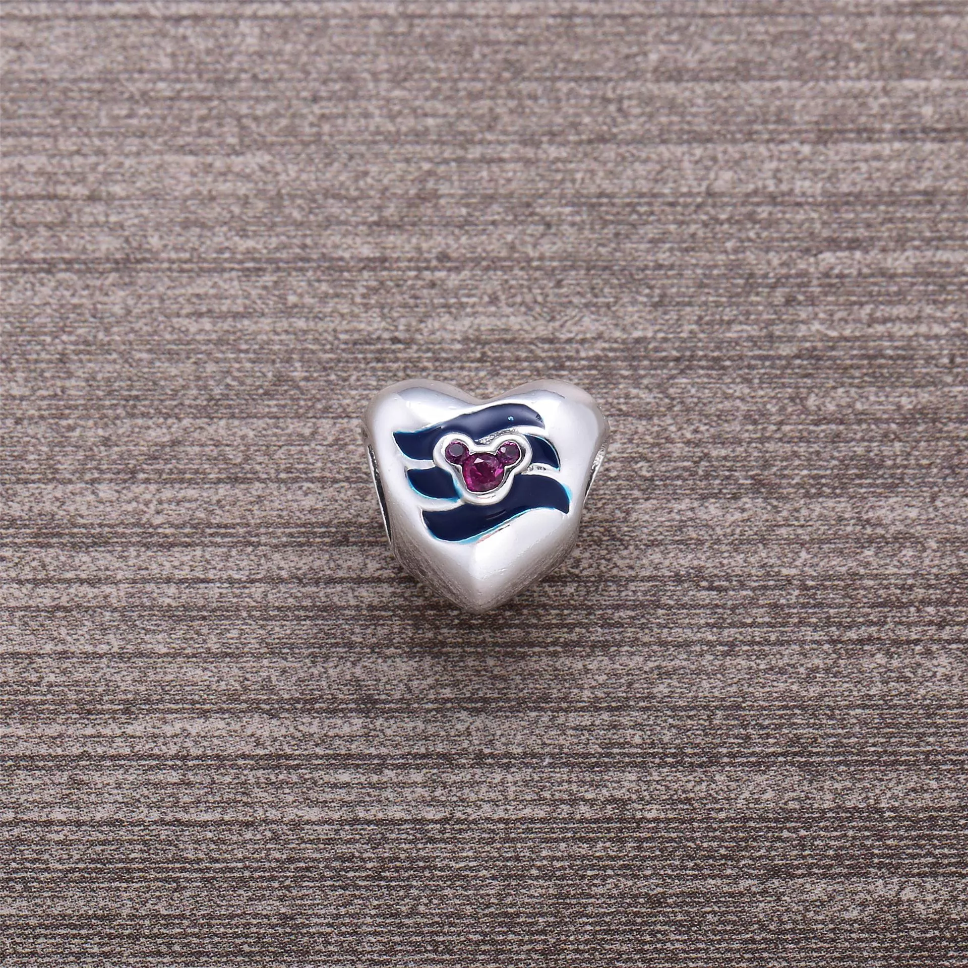 Charm Pandora de prata Disney, Coração De Mickey