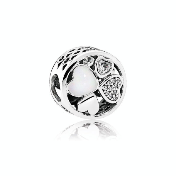 conta pandora botão corações de amor 792143cz