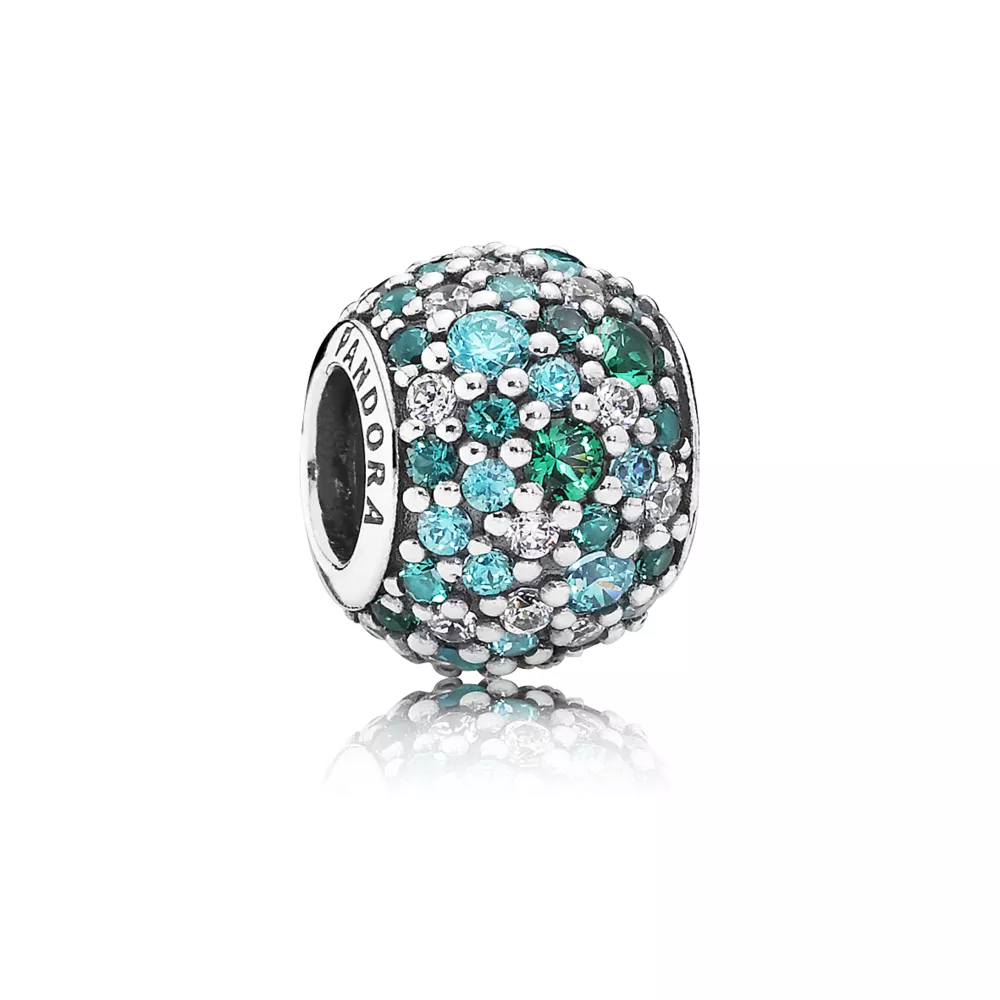 conta pandora pavê azul mar 791261mczmx contas