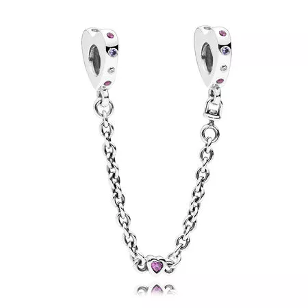 Corrente de Segurança PANDORA Corações Reluzentes